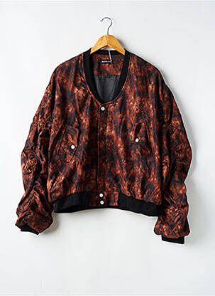 Blouson effet matière satinée marron NESLAY femme