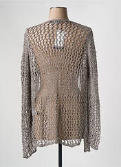 Gilet manches longues gris CAPUCCINO pour femme seconde vue