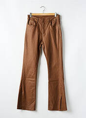 Pantalon flare marron 3D pour femme seconde vue