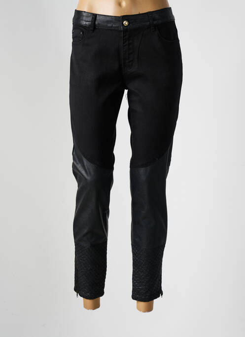 Pantalon 7/8 stretch taille normale noir ONADO femme
