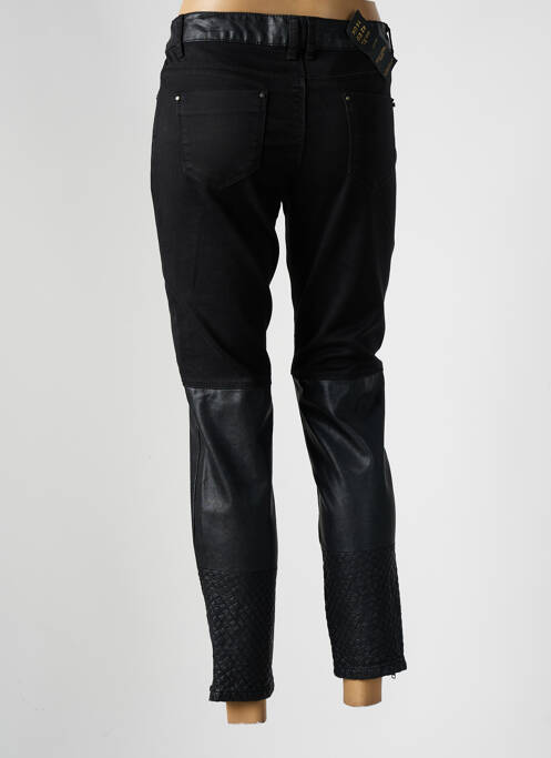 Pantalon 7/8 stretch taille normale noir ONADO femme