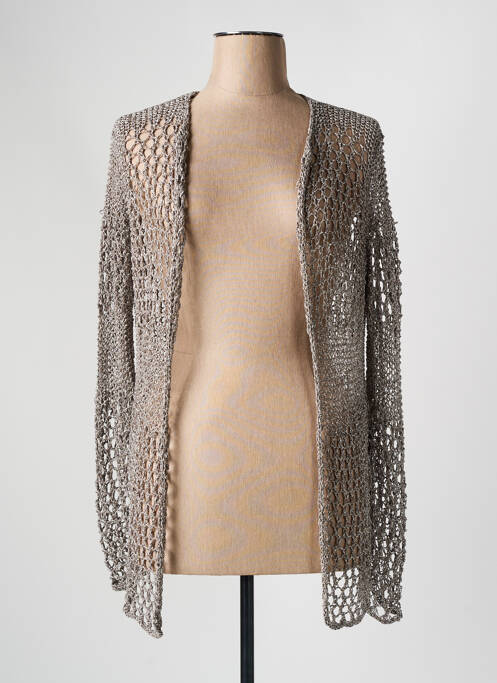 Gilet manches longues gris CAPUCCINO pour femme