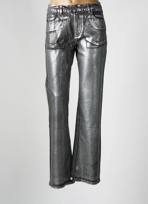 Jeans bootcut argent PLACE DU JOUR pour femme