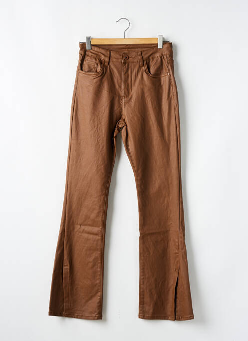 Pantalon flare marron 3D pour femme