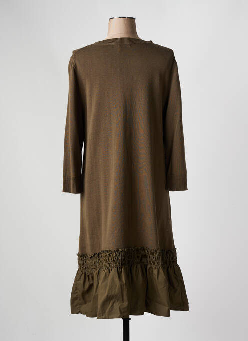 Robe mi-longue vert SWEEWË pour femme