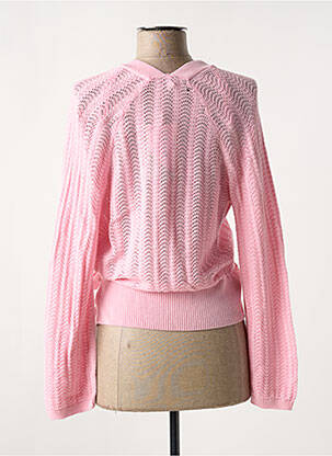 Gilet cache-cœur stretch rose BLUTSGESCHWISTER femme
