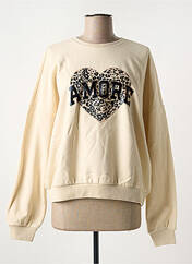 Sweat-shirt beige ONLY pour femme seconde vue