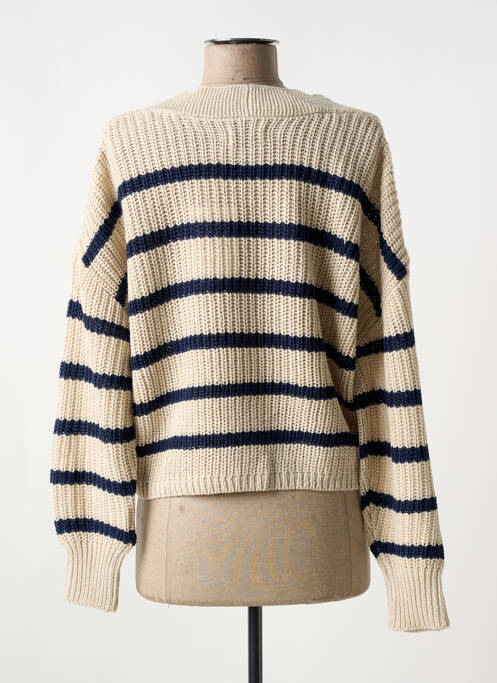 Gilet manches longues beige ONLY pour femme