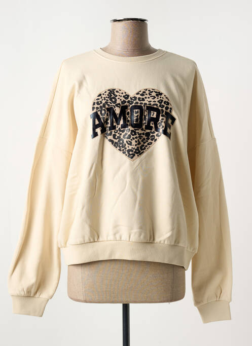 Sweat-shirt beige ONLY pour femme