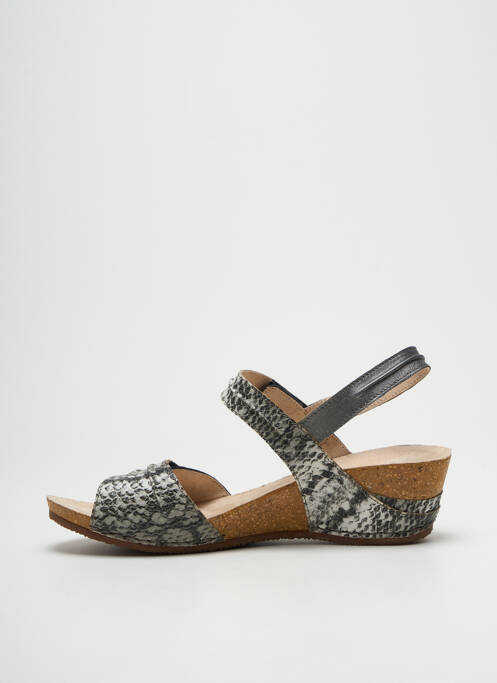 Sandales/Nu pieds gris PEDI GREEN pour femme