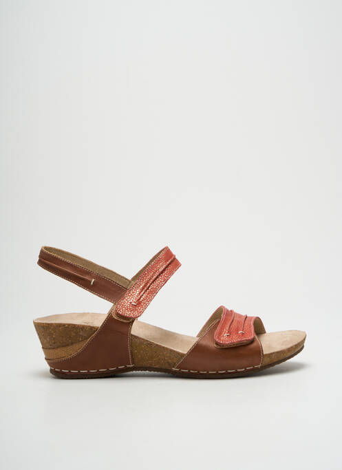 Sandales/Nu pieds rouge PEDI GREEN pour femme