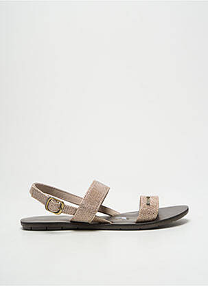 Sandales/nu pieds tissage satiné talon plat jusqu'à 3cm or CHATTAWAK femme