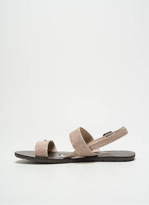 Sandales/nu pieds tissage satiné talon plat jusqu'à 3cm or CHATTAWAK femme