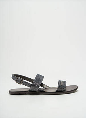 Sandales/nu pieds tissage satiné talon plat jusqu'à 3cm argent CHATTAWAK femme