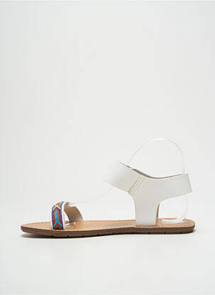 Sandales/nu pieds matière lisse talon plat jusqu'à 3cm blanc CHATTAWAK femme