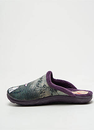 Chaussons/pantoufles tissage velours bout rond violet LA MAISON DE L'ESPADRILLE fille