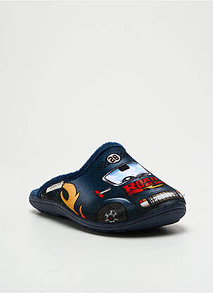 Chaussons/pantoufles fourrée plateforme bleu LA MAISON DE L'ESPADRILLE garçon