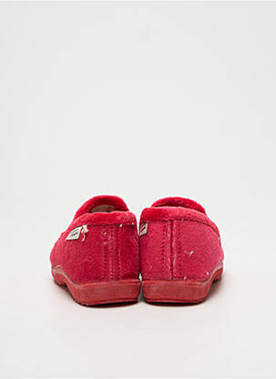 Chaussons/pantoufles tissage velours bout rond rouge LA MAISON DE L'ESPADRILLE garçon