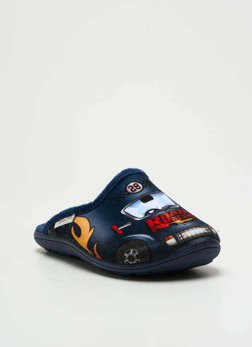 Chaussons/pantoufles fourrée plateforme bleu LA MAISON DE L'ESPADRILLE garcon