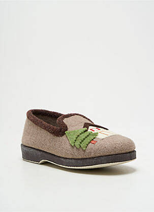 Chaussons/pantoufles bout rond bout rond marron LA MAISON DE L'ESPADRILLE garçon