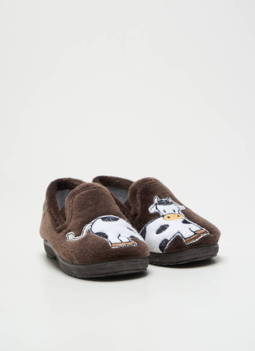 Chaussons/Pantoufles marron LA MAISON DE L'ESPADRILLE pour garçon