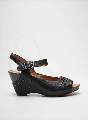 Sandales/nu pieds matière lisse talon de 7 à 9cm noir KARSTON femme