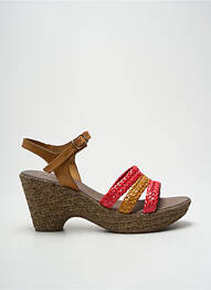 Sandales/nu pieds semi compensé talon de 7 à 9cm marron ARIMA femme