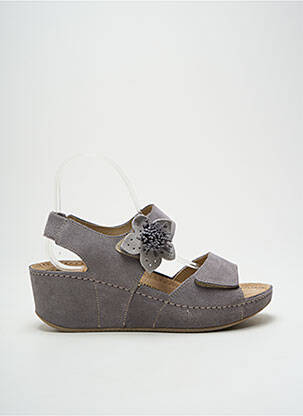 Sandales/nu pieds talon compensé talon de 4 à 6cm gris ROHDE femme