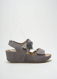 Sandales/nu pieds talon compensé talon de 4 à 6cm gris ROHDE femme
