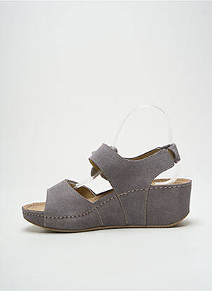Sandales/nu pieds talon compensé talon de 4 à 6cm gris ROHDE femme