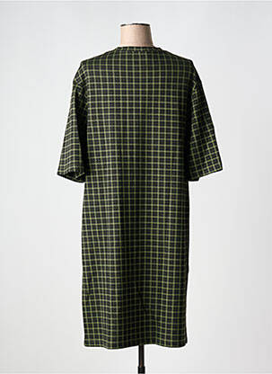 Robe mi-longue manches 3/4 manches 3/4 vert SIGNE NATURE femme