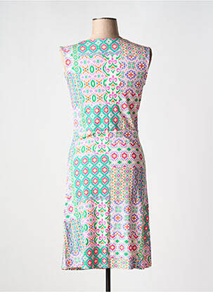 Robe mi-longue imprimé fantaisie sans manche violet SIGNE NATURE femme
