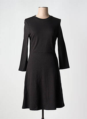 Robe mi-longue manches longues manches longues noir STREET ONE femme