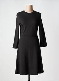 Robe mi-longue manches longues manches longues noir STREET ONE femme
