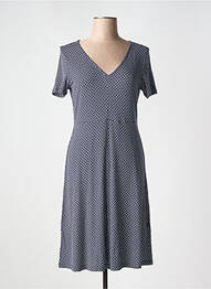 Robe mi-longue imprimé fantaisie manches courtes bleu TOM TAILOR femme