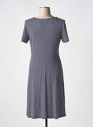 Robe mi-longue imprimé fantaisie manches courtes bleu TOM TAILOR femme