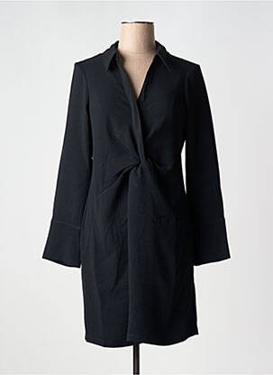 Robe courte manches longues manches longues noir YAYA femme