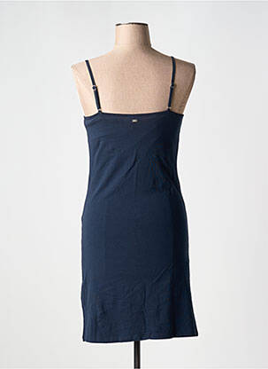 Robe mi-longue col v fines bretelles bleu MEXX femme