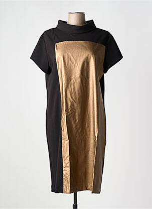 Robe mi-longue manches courtes manches courtes or SIGNE NATURE femme