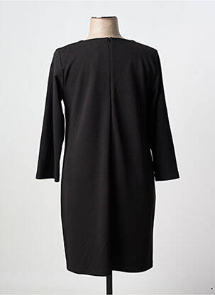 Robe mi-longue manches longues manches longues noir SIGNE NATURE femme