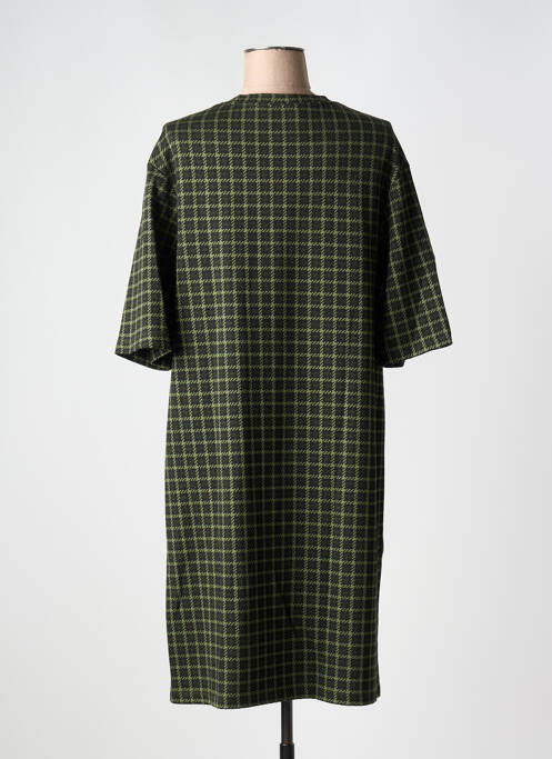 Robe mi-longue manches 3/4 manches 3/4 vert SIGNE NATURE femme