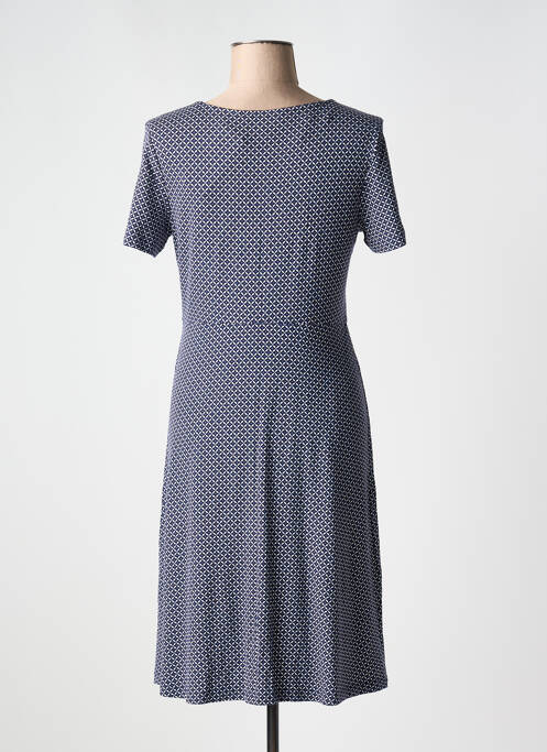 Robe mi-longue imprimé fantaisie manches courtes bleu TOM TAILOR femme