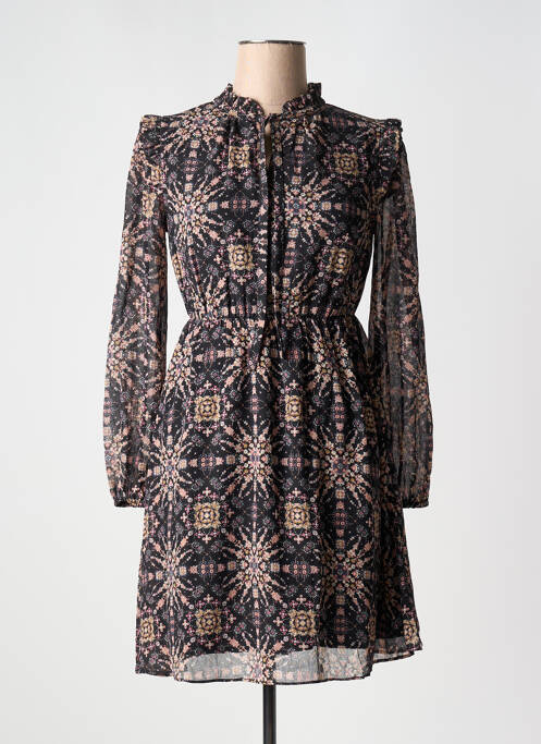 Robe courte manches longues manches longues noir MOLLY BRACKEN femme