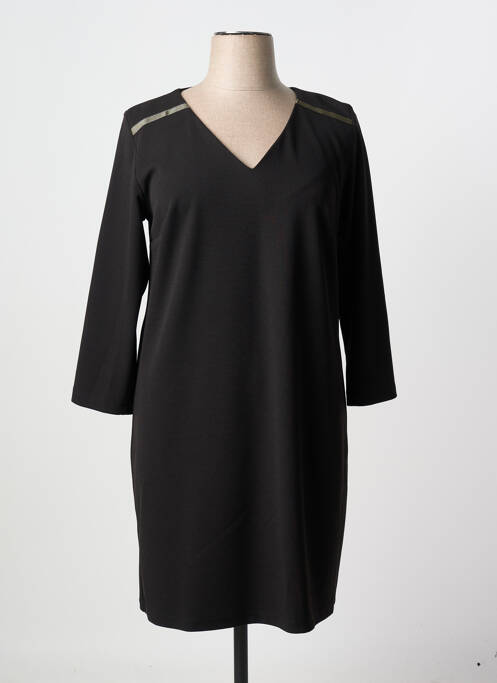 Robe mi-longue noir SIGNE NATURE pour femme