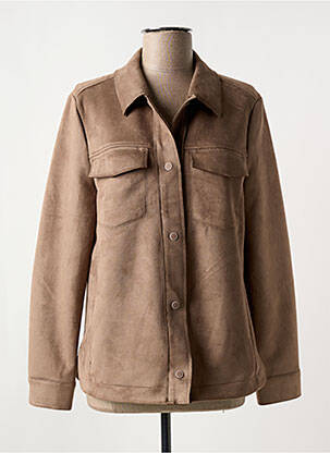Veste casual tissage suedine marron CECIL femme
