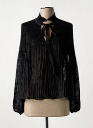 Blouse légère et transparente manches longues noir LES P'TITES BOMBES femme