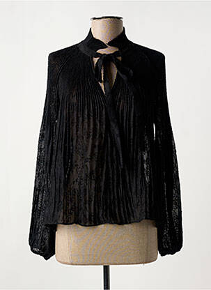 Blouse légère et transparente manches longues noir LES P'TITES BOMBES femme