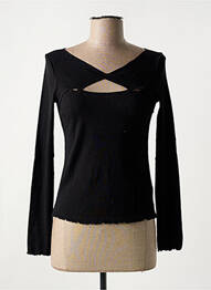 Pull col v manches longues noir TOM TAILOR femme