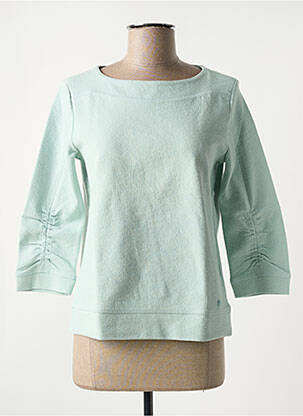 Sweat-shirt stretch manches 3/4 vert TOM TAILOR femme