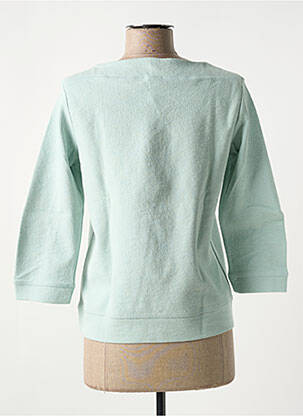 Sweat-shirt stretch manches 3/4 vert TOM TAILOR femme